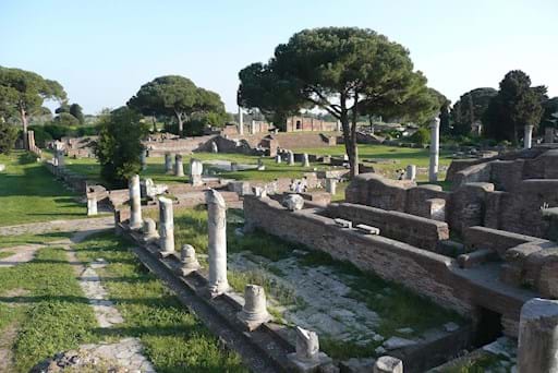 Ostia Antica Ruins on a sunny day