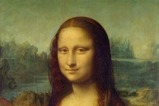Mona Lisa Painting Close up