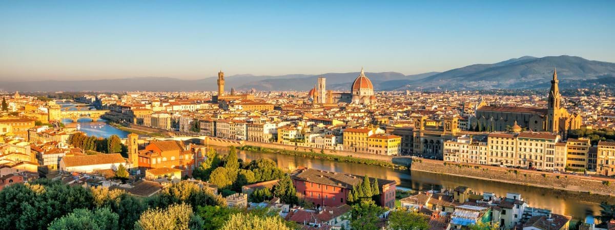 The Florence Skyline at sunset