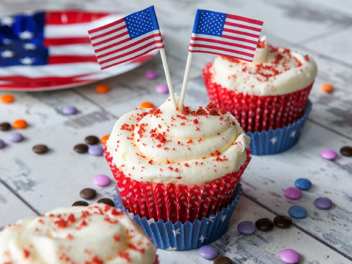 American flag cupcakes for the 4th of July