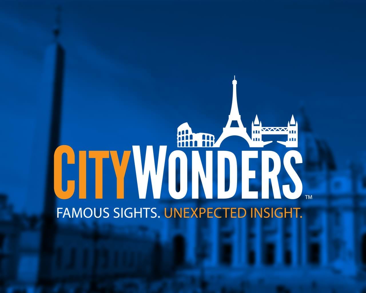 City Wonders company logo and motto
