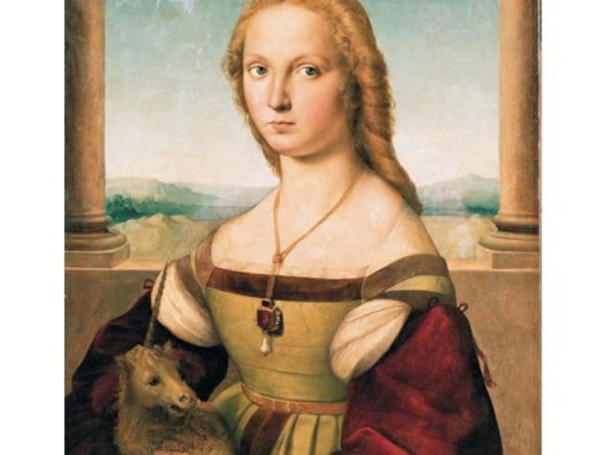 Young Woman with Unicorn