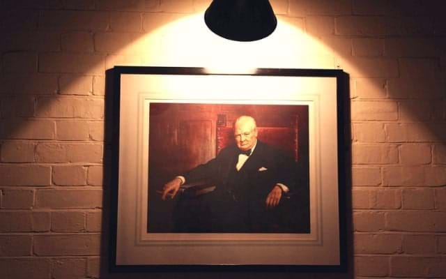 Picture Churchill inside WWII Museum in London
