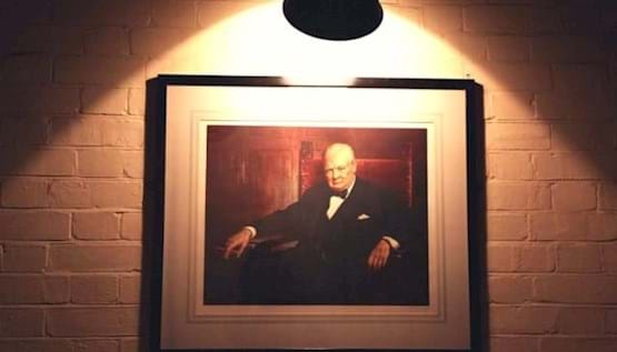 Picture Churchill inside WWII Museum in London