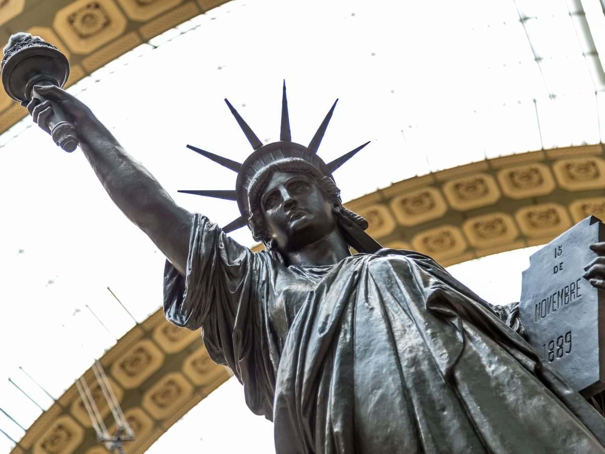 statue of liberty in musee des arts and metiers