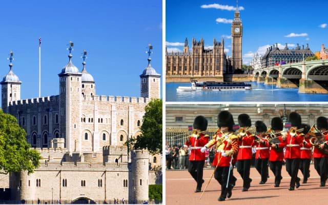 Tower of London, Big Ben, Thames River and the Changing of the Guard