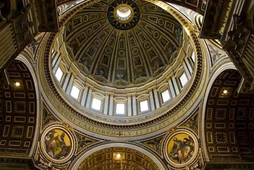 Ceiling of St. Peter's Basilica in the Vatican