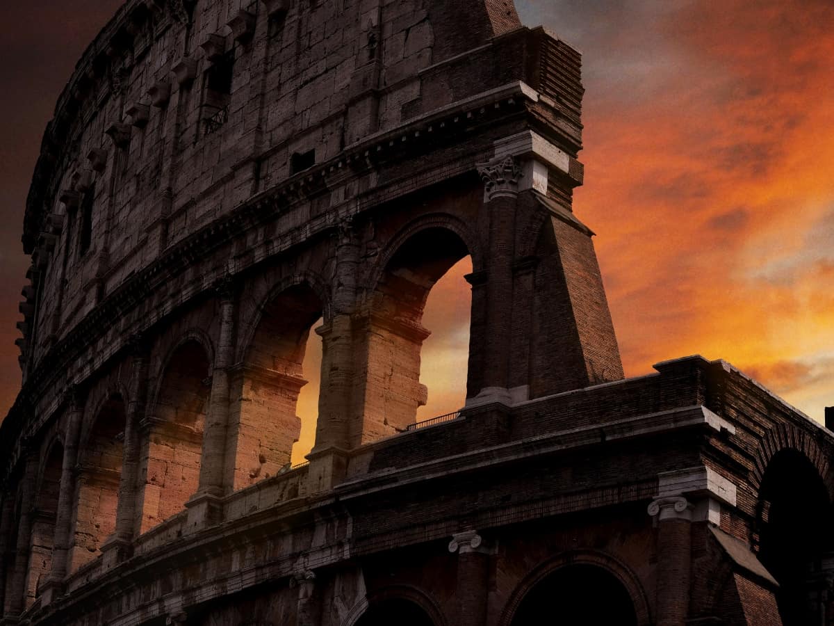 colosseum by night