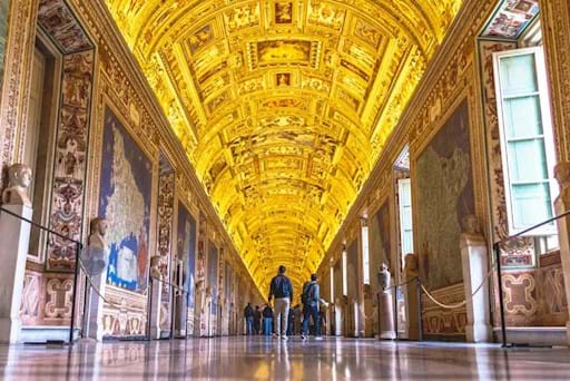 Corridor inside the Vatican Museums