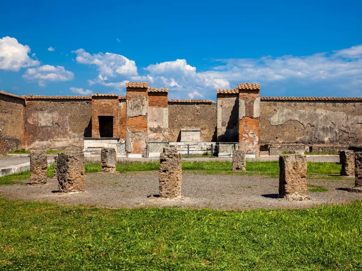 Ruins of the Macellum Market in Pompeii
