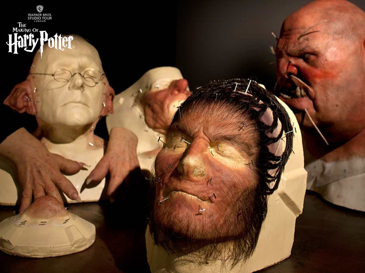 Handmade masks at the Warner Bros Studios in London