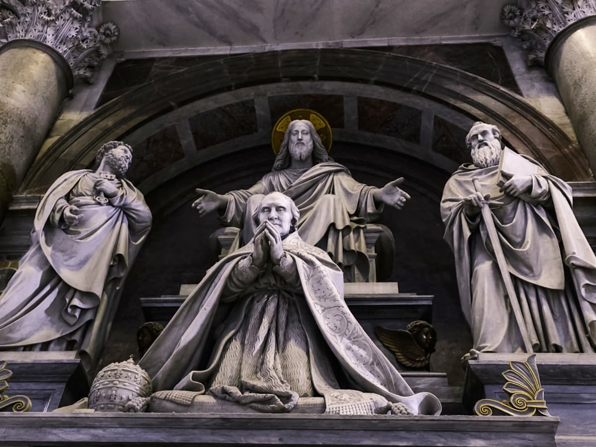 Statues inside the Vatican City