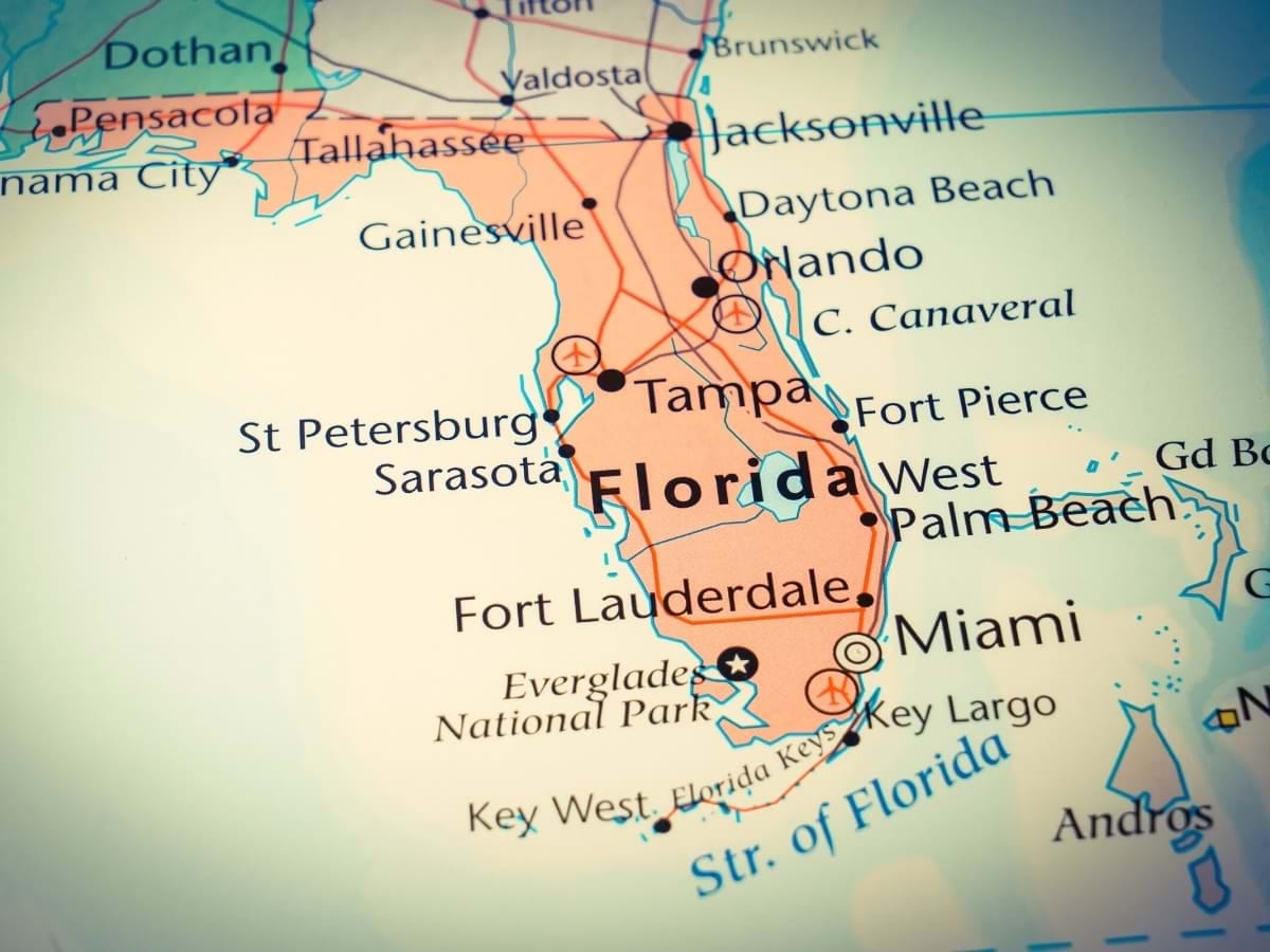 Florida Map Everglades National Park 