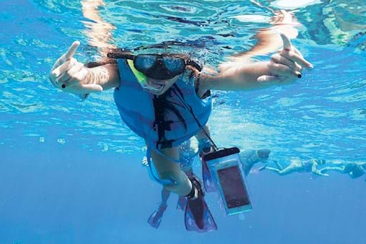 Selfie underwater while snorkeling