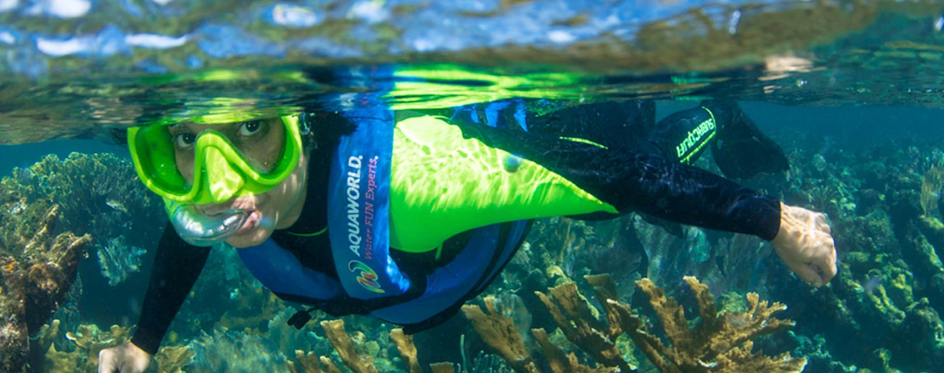 Girl Snorkeling in Cancun