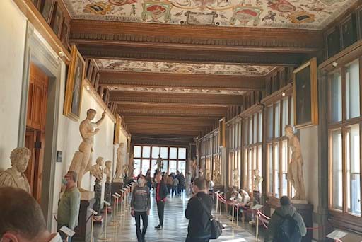 Vassari corridor at the Uffizi