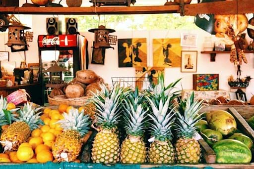 Tropical Fruits at Los Pinarenos Fruteria shop in Little Havana, Miami