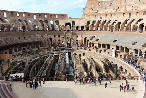 View of the inside of the Colosseum
