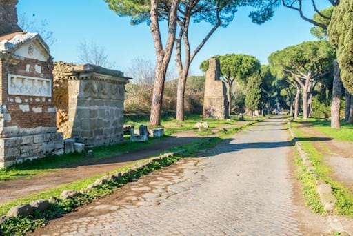 Ancient ruins in the Appian Way, Rome