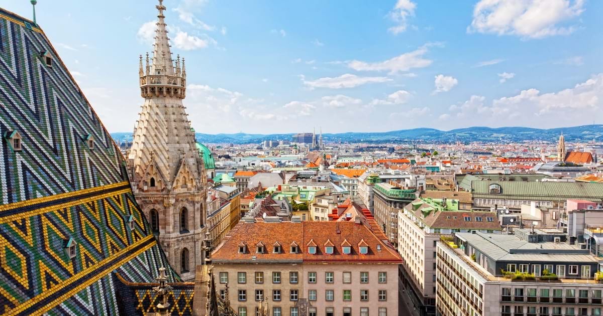 View of Vienna from Saint Stephane's cathedral, Austria